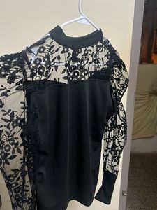 Elegant Black Floral Top