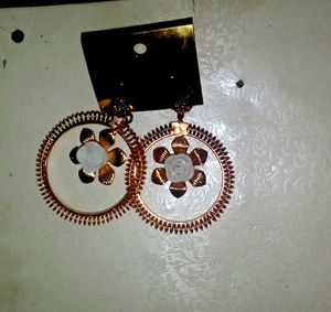 Floral Hoop Earrings