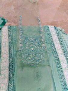 Navy Floral Embroidered Shalwar Kameez