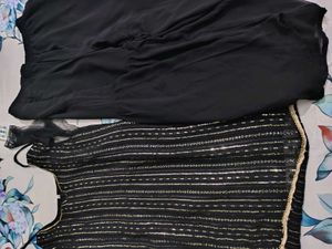 Black &amp; Gold Kurta Set