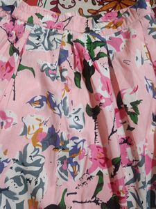 Floral knee length midi skirt