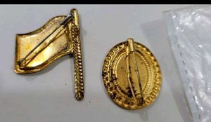 Pack 2 Indian National Flag Coat Pins / Broochs