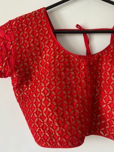 Red Embroidered Blouse