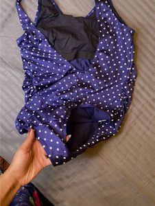 Navy Polka Dot Swimsuit