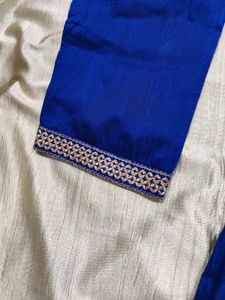 Navy Blue And Golden Kurti