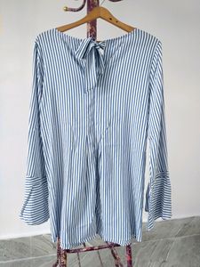 Blue &amp; White Striped Tunic