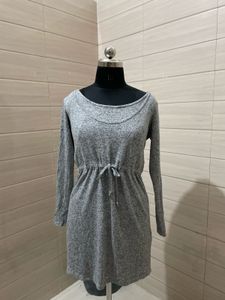 H&amp;M Gray Long Sleeve Dress