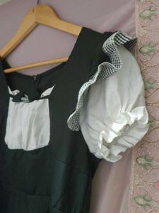 Cute Maid Cosplay Dress black and white