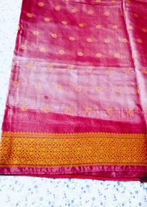 Elegant Pink pure silk  Saree