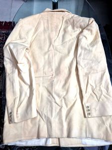 Cream Suit with Embroidery