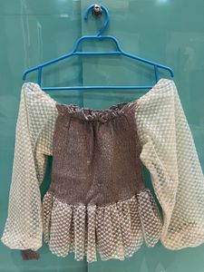 Stylish Off-Shoulder Mesh Top