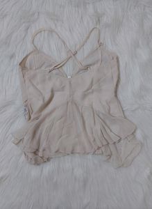 Georgette Camisole Top With Criss-cross Back