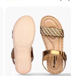 Gold Sandals With Velcro