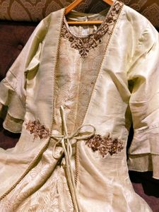 Indo Western Gown With Long Coat