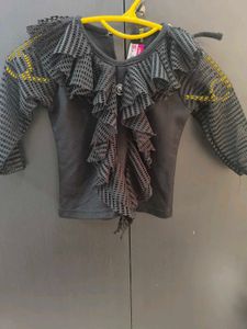 Cute Girls Plaid Outfit, Party Wear For Baby Girl