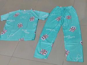 Cute Bunny Print Pajama Set