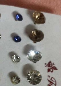 Stud Earring Set - Colorful Rhinestones