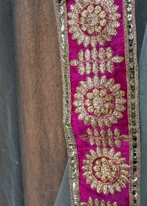 Dupatta with Embroidery Work Size 2.25 Mtr