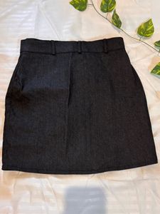 Denim Skirt Black