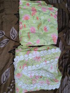 Pure Cotton Vishudh Lace Work Kurta Set