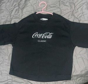 gray coca cola crop top