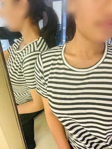 Striped Tie-Front T-Shirt