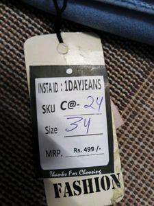 C@24 Size-34 Straight Jeans