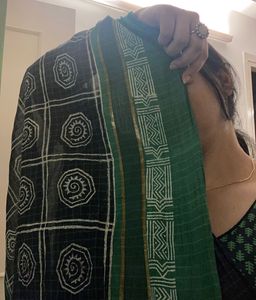 Pure Cotton Tanth Handblock Saree