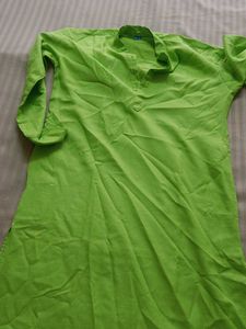 Green Cotton Kurta