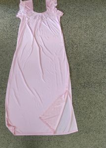 Pink Satin Dress/Nighty💝with Side Cut