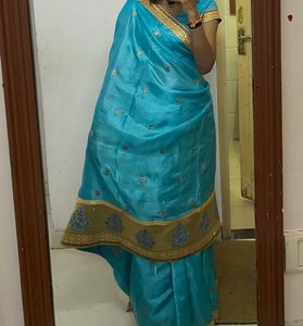 Blue Silk Saree