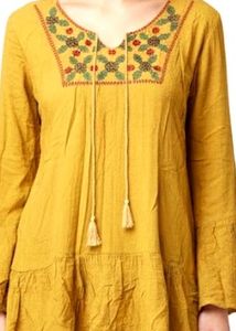 Boho Embroidered Tunic Top