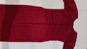 Maroon Beautiful Worked Kurti