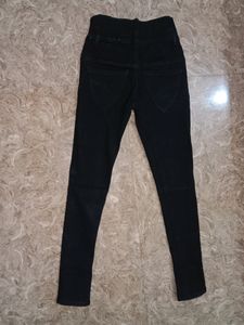 High-Waisted Black Jeans