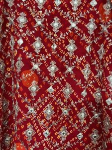 Heavy New Red Bandhani Sharara Suit Set