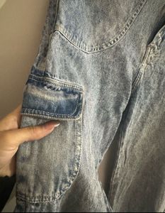 Light Wash Cargo Jeans