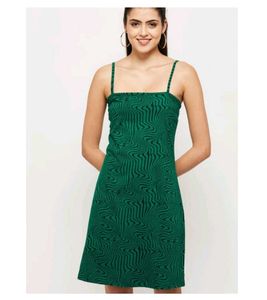 Emerald Green Patterned Dress