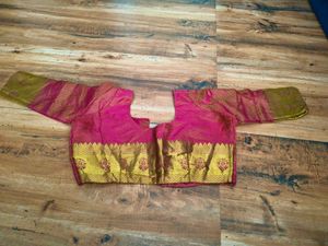pink n gold kanjeevaram saree
