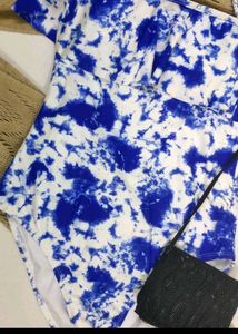 sexy Blue Tie-Dye Swimsuit