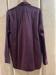 Mens Maroon Plain Shirt