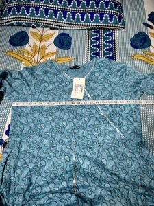 🌸New Blue Bandhani Printed Kurta on Sale!
