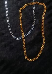 Combo Of Golden And Silver Plated Chain
