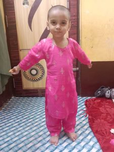 Rani Gulabi Printed Salwar Suit