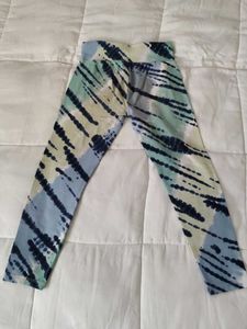 Blue/Sea Green Stretch Leggings