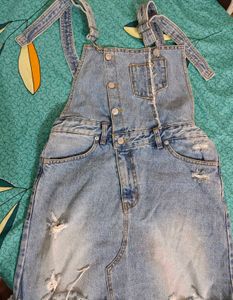 Denim Dungaree Dress