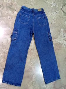 blue cargo jeans