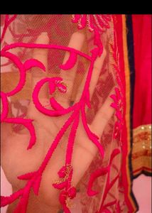 Pink Colour Sleevless Patiala Suit
