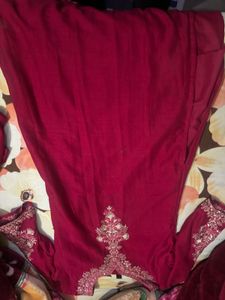 Elegant Maroon Embroidered Salwar Suit