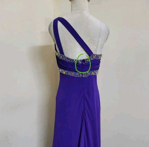Elegant Purple One-Shoulder Dress