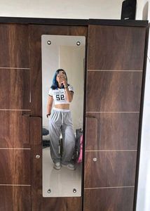 Gray oversized sweat pants